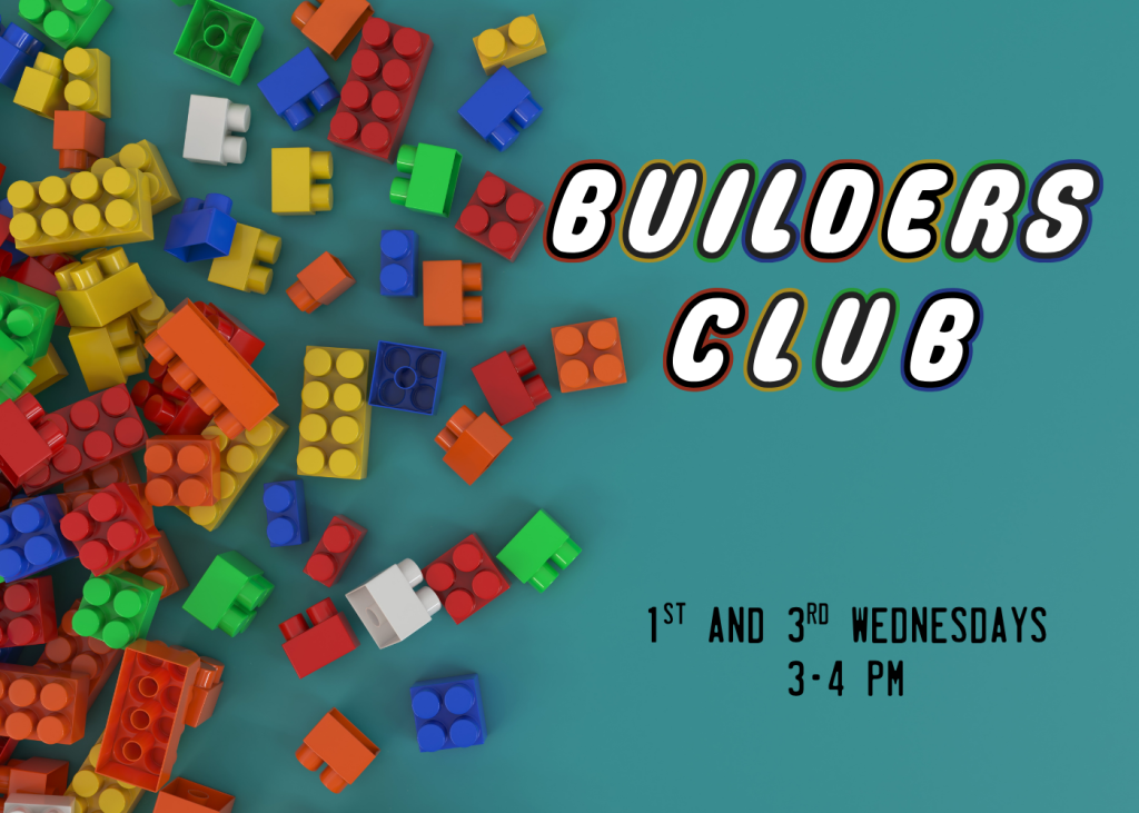 Builders Club image with scattered LEGOs on the side